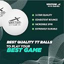 Vector X Club 3 Star Premium ABS Plastic Table Tennis Balls Pack of 60 Pcs.| High Performance TT Balls for Professional Matches and Training | Ideal for Adults & Kids (White) - 1 Full JAR gallery image