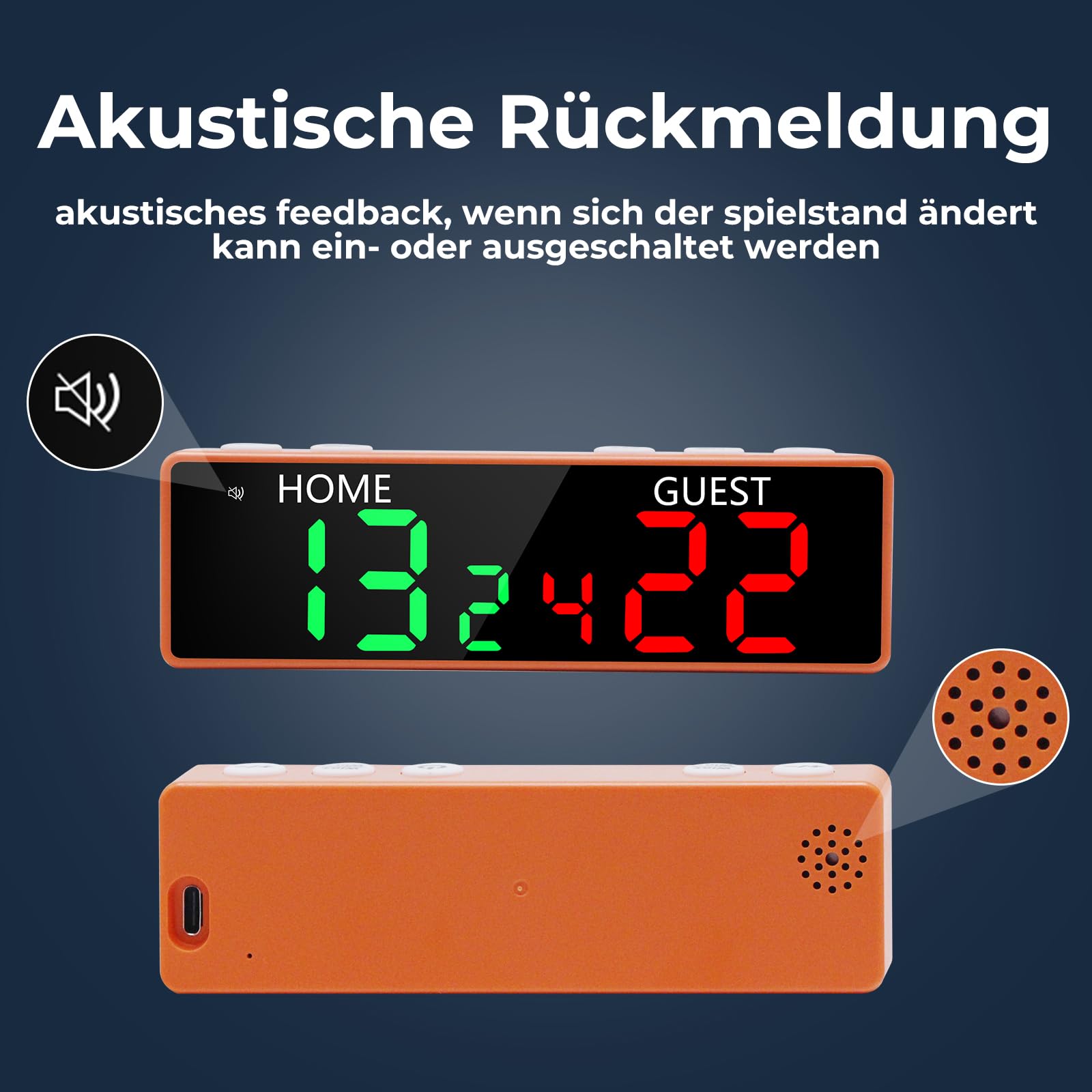 Mini Digital Scoreboard 13x2.35x3.9cm - Tragbare Elektronische Anzeigetafel mit Summer für Turnier-Punktestand, 6-Stellige Anzeigetafel für Tischspiele, Tischtennis, Basketball, Cornhole
