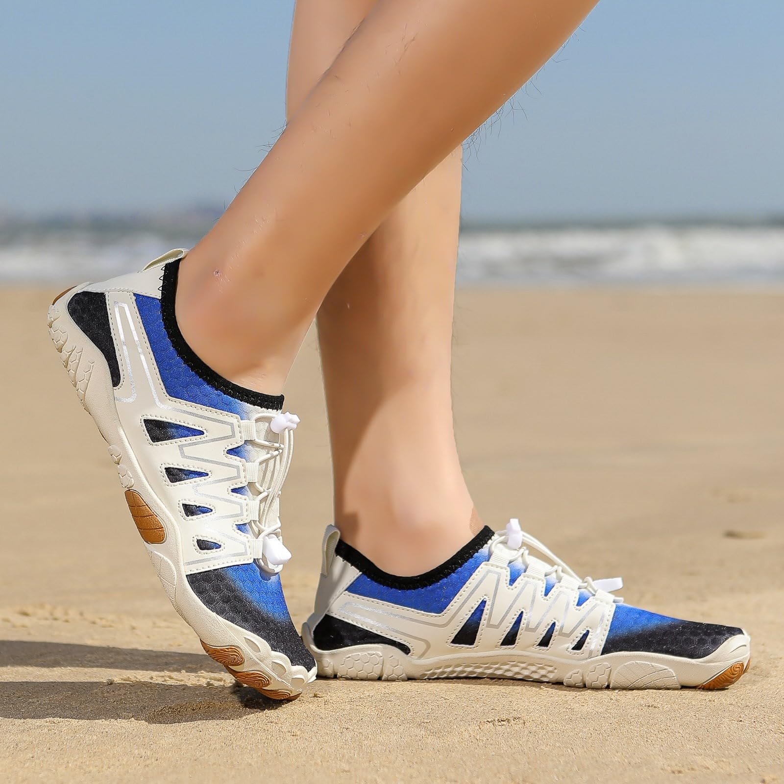 Scarpe a piedi nudi Scarpe da scoglio da uomo Scarpe da scoglio da donna nere ad asciugatura rapida con suola antiscivolo Scarpe da scoglio traspiranti Scarpe da trail running unisex Scarpe da yoga