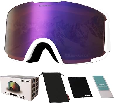 OTG Ski Goggles Snow Sports Goggles Snowboarding Goggles for Men Women & Youth - 100% UV Protection & Anti-glare