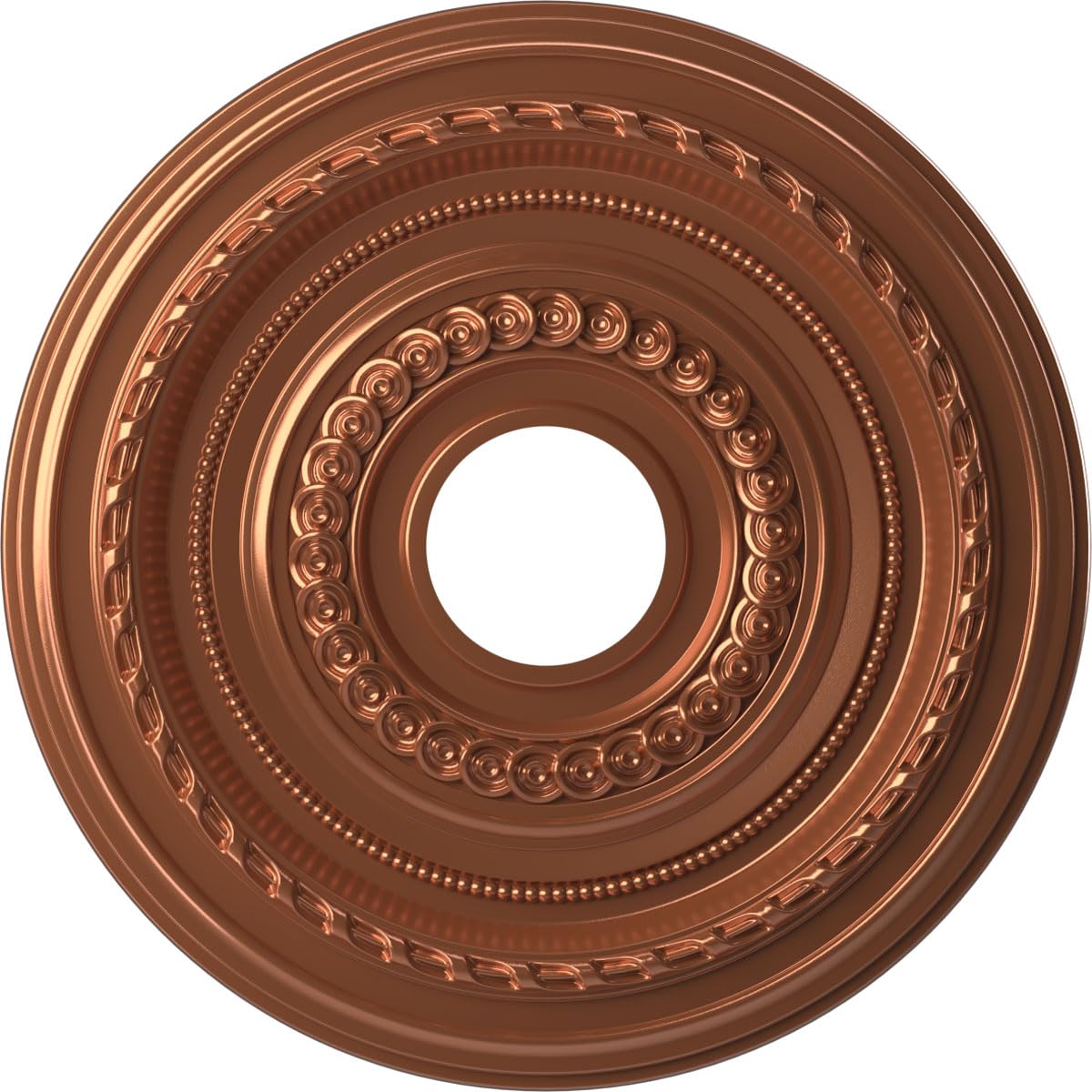 19"OD x 3 1/2"ID x 1"P Cole Thermoformed PVC Ceiling Medallion (Fits Canopies up to 5 1/8"), UltraCover Satin Hunt Club Green — Amazon image 15