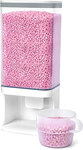 Conworld Dispensador de detergente para ropa, dispensador de cuentas de lavandería montado en la pared para cuentas de refuerzo de aroma, polvo