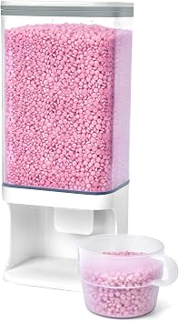 Conworld Laundry Detergent Dispenser, Wall Mounted Laundry Beads Dispenser for Scent Booster Beads, Stain Remover Powder, Bath Salts, Rice, Beans Grain and Dry Food, Laundry Scent Booster Container