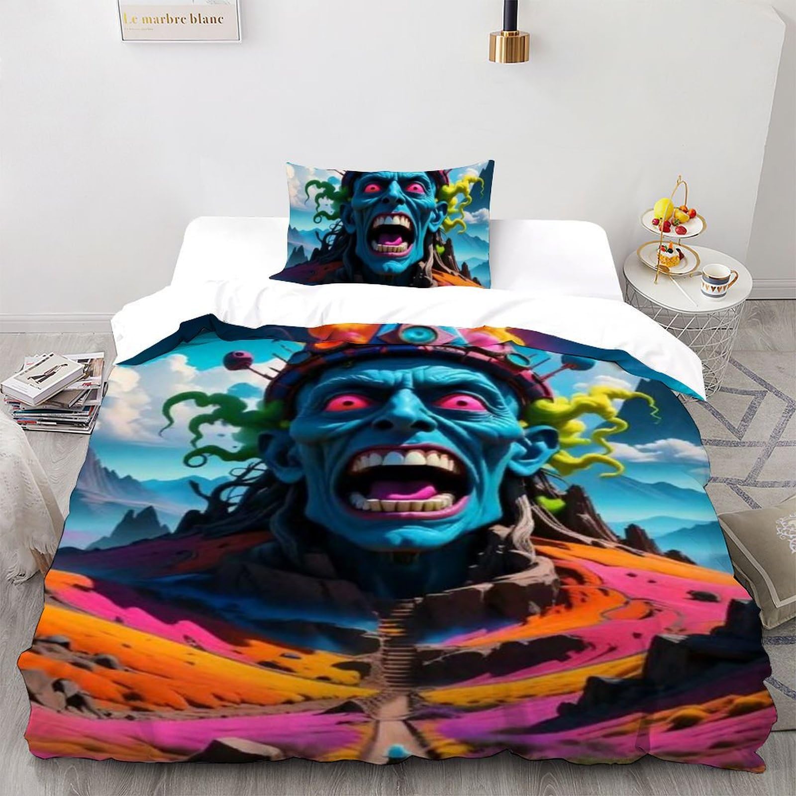 Fini le linge terne : housse de couette Barbare Bedding 135x200cm microfibre 3D grand teint