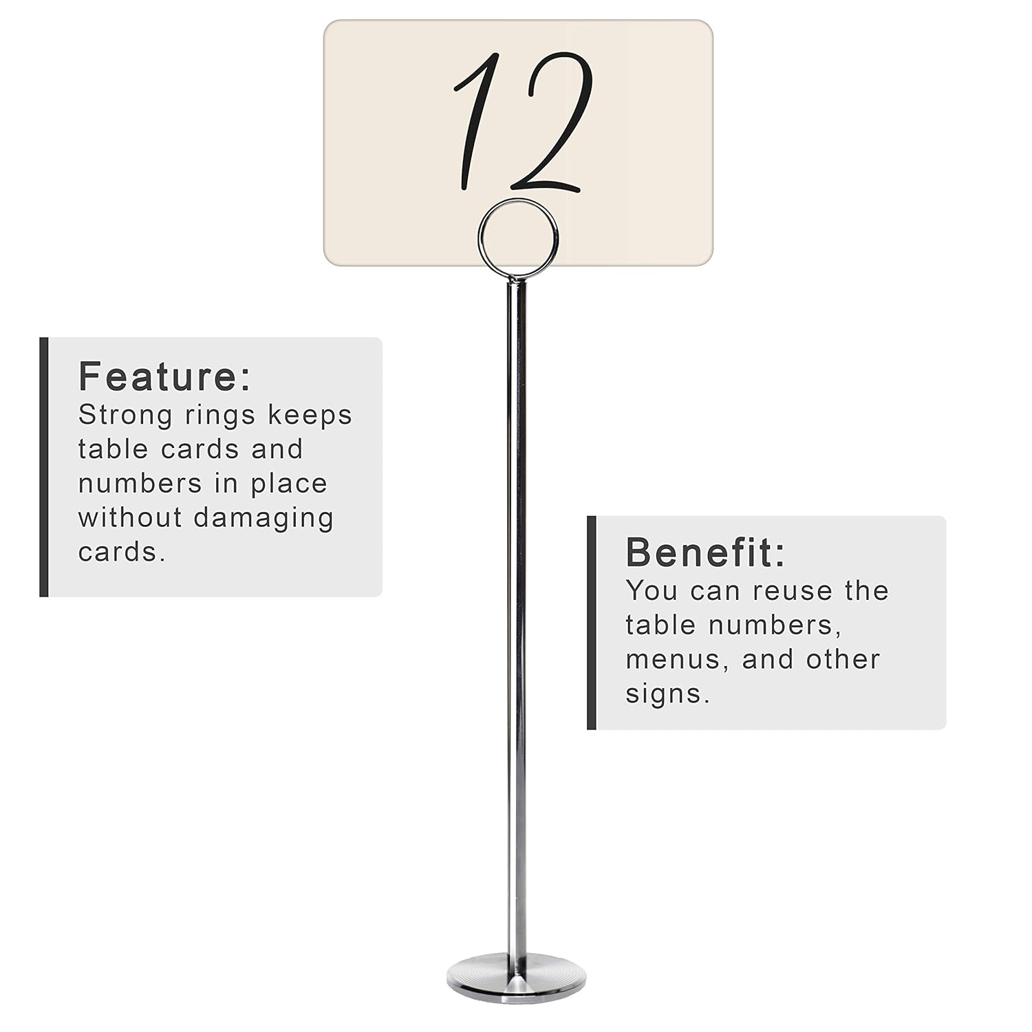 Grеаtеѕt Prоduсt Phoenix Creations 12 Pc Table Number Holders Table Card Holder Place Card Holders 12 Inches Great for Weddings, Events, and Other Special Occasions.