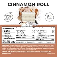 Vista 3 de Barritas de gofre de proteína Power Crunch, snacks altos en proteínas con delicioso sabor, rollo de canela, 1.4 onzas (12 unidades)