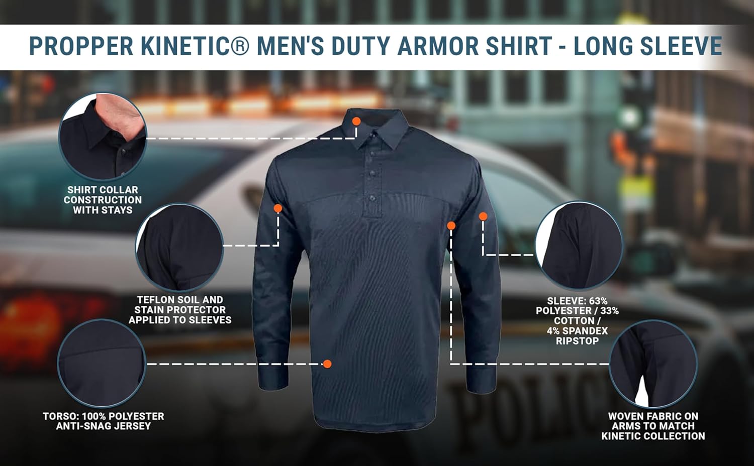 Propper Mens Duty Armor Kinetic Long Sleeve Shirt - Image 4
