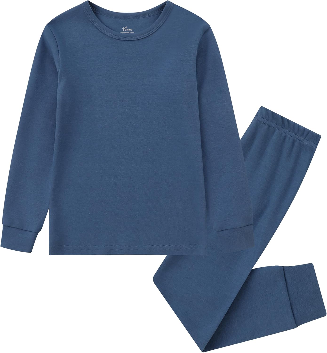 Organic Cotton Boys Girls Pajama Set, 2-Piece Kids Long Sleeve Top and Pants Pajamas, Toddler Snug Fit Sleepwear Set