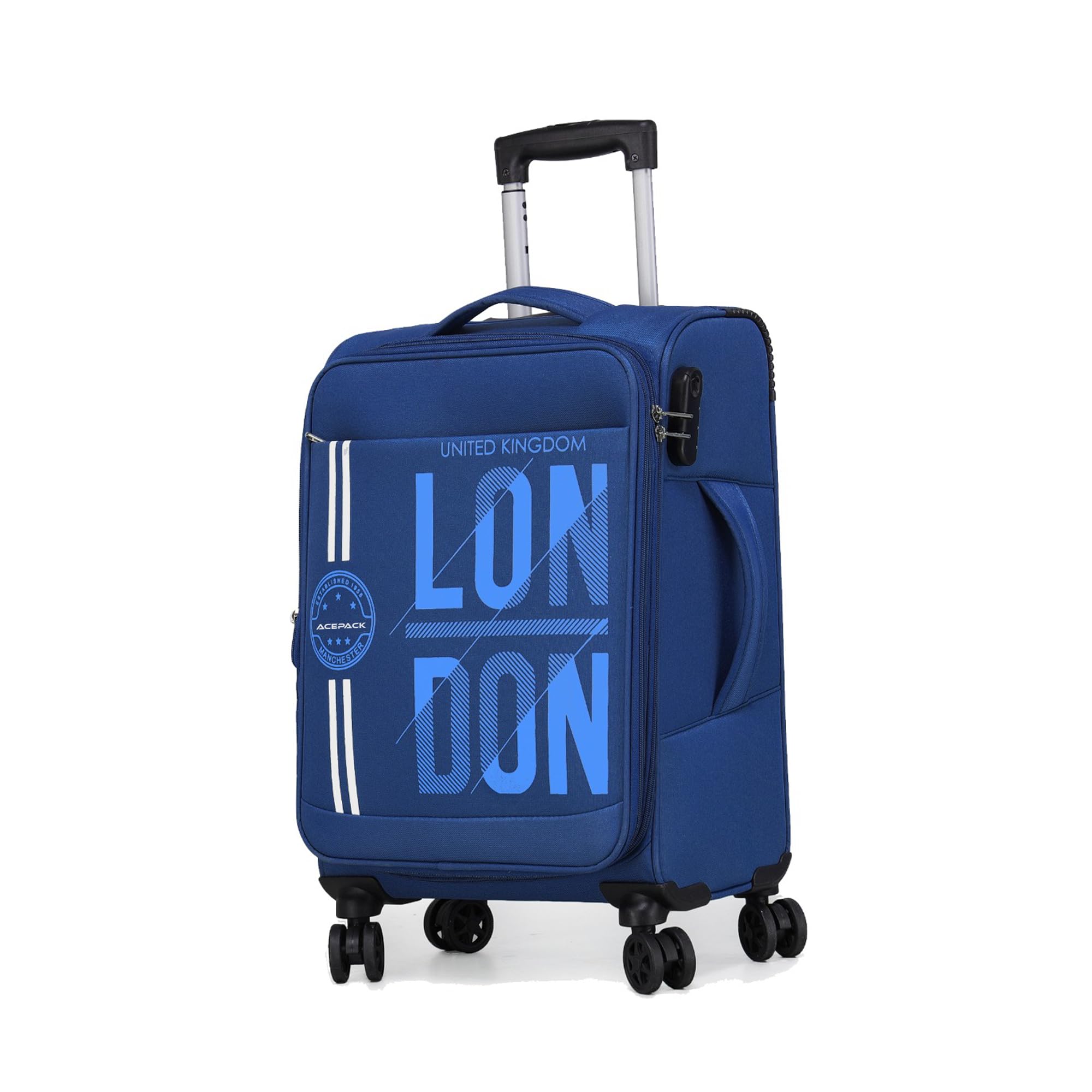 verage Moscow 59 cm Soft Sided Cabin Carry Expandable Suitcase Luggage Bag with Telescopic Trolley and 360 Spinner 8 Wheels (Navy Blue, 20 Inch)-picture-25