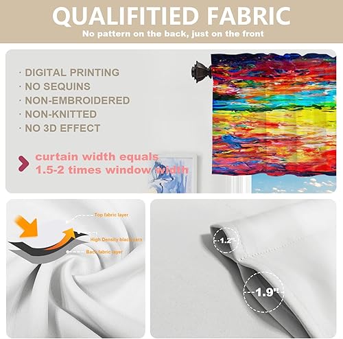 Miniatura 211 de Cenefas de cocina modernas con patrón de cobre marrón dorado para ventanas, cenefas opacas abstractas de marcas de arañazos y cortinas opacas