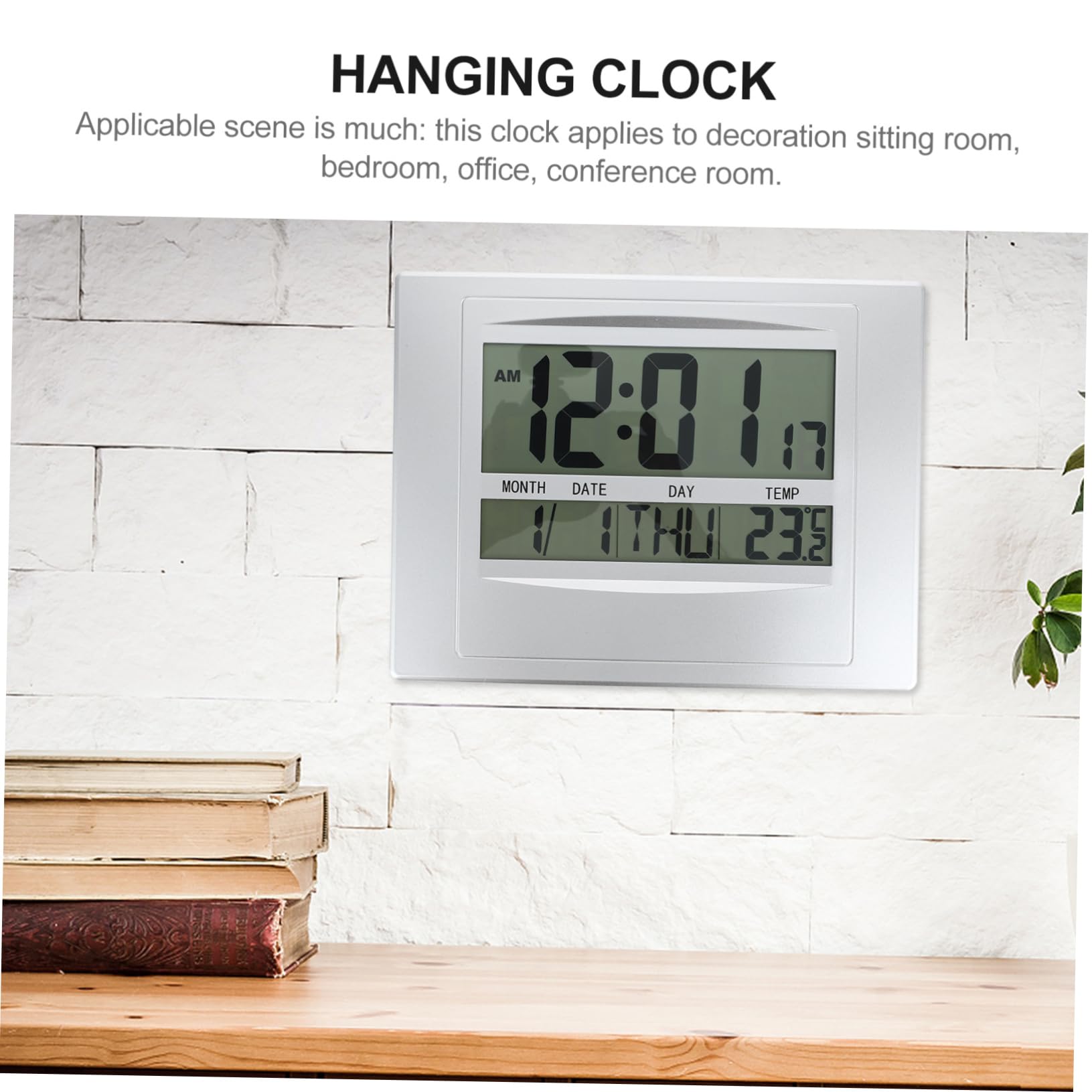 PRETYZOOM Misuratore Di Temperatura E Umidità Preciso Orologio Digitale Con Calendario E Supporto Per Casa Ufficio E Hotel