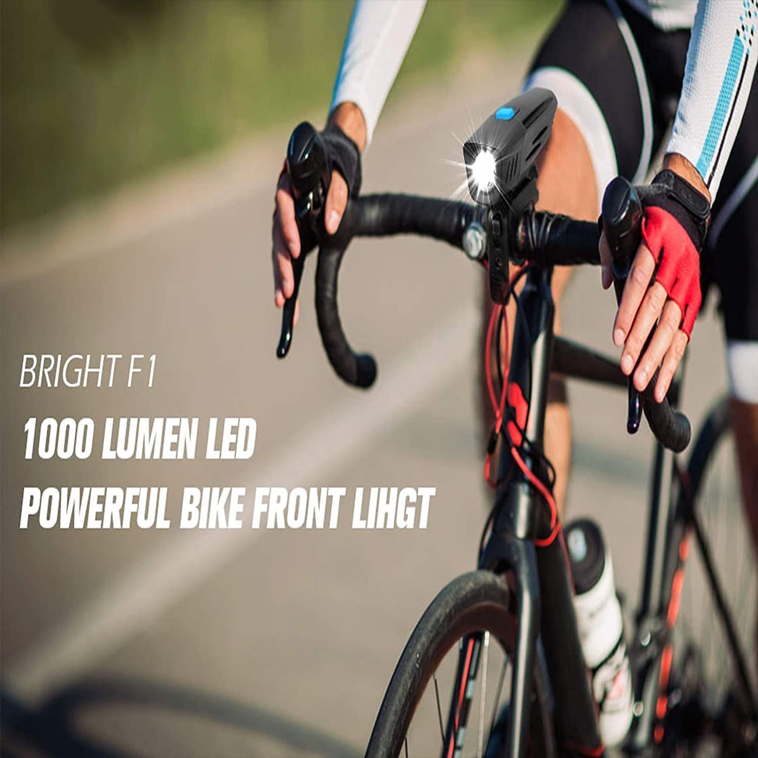Luz de la luz de la luz de la bicicleta, la luz del faro de las bicicletas de 900 lúmenes super brillante, a prueba de agua, recargable, fácil de montar para la bicicleta de montaña, bicicleta de