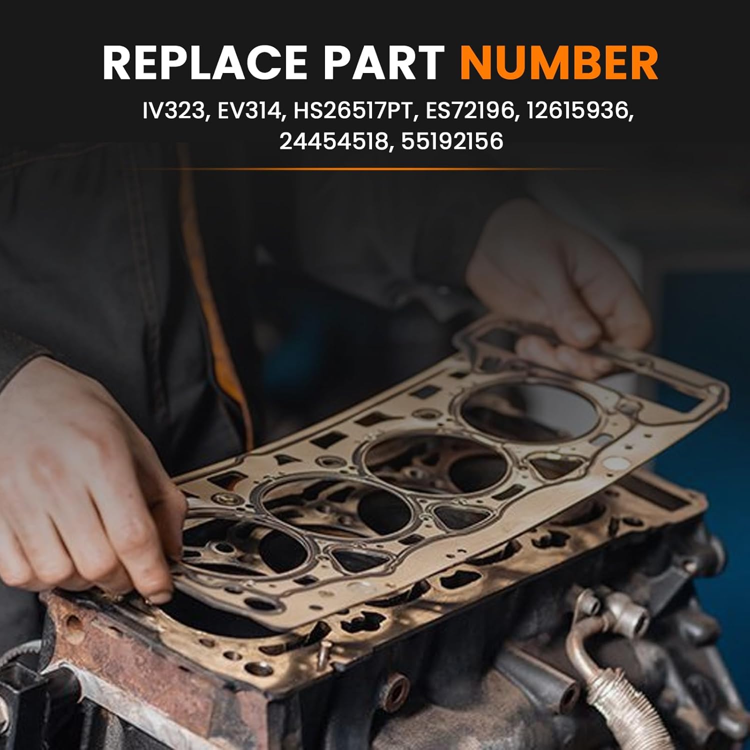 Head Gasket Set with Head Bolts, Intake & Exhaust Valves for Chevy Equinox Orlando Malibu Impala Captiva, Buick Regal Lacrosse Verano, GMC Terrain 2.4L 2010-2017 Replaces IV323 EV314 HS26517PT ES72196