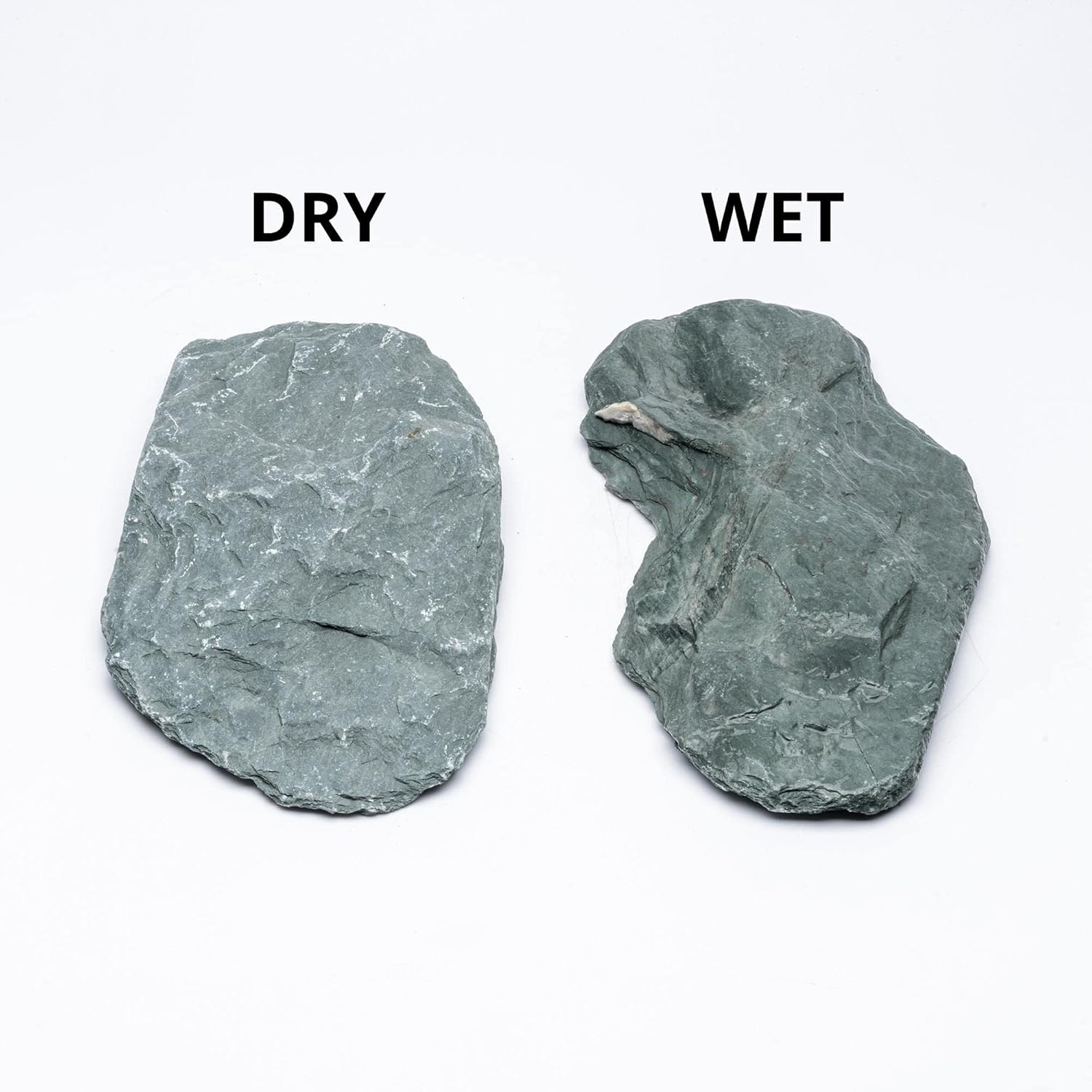 Natural Slate Stone for Aquariums, Fish Tanks, Terrariums, Aquascaping and Amphibian Enclosures, Mix of Small to Large Size Rocks - by SubstateSource (10 Pounds, Gray River)