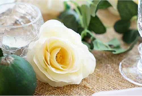 Miniatura 2 de FiveSeasonStuff Paquete de 4 guirnaldas de flores artificiales de seda rosa de 29 pies, decoración floral colgante para boda, baby shower, fiesta de