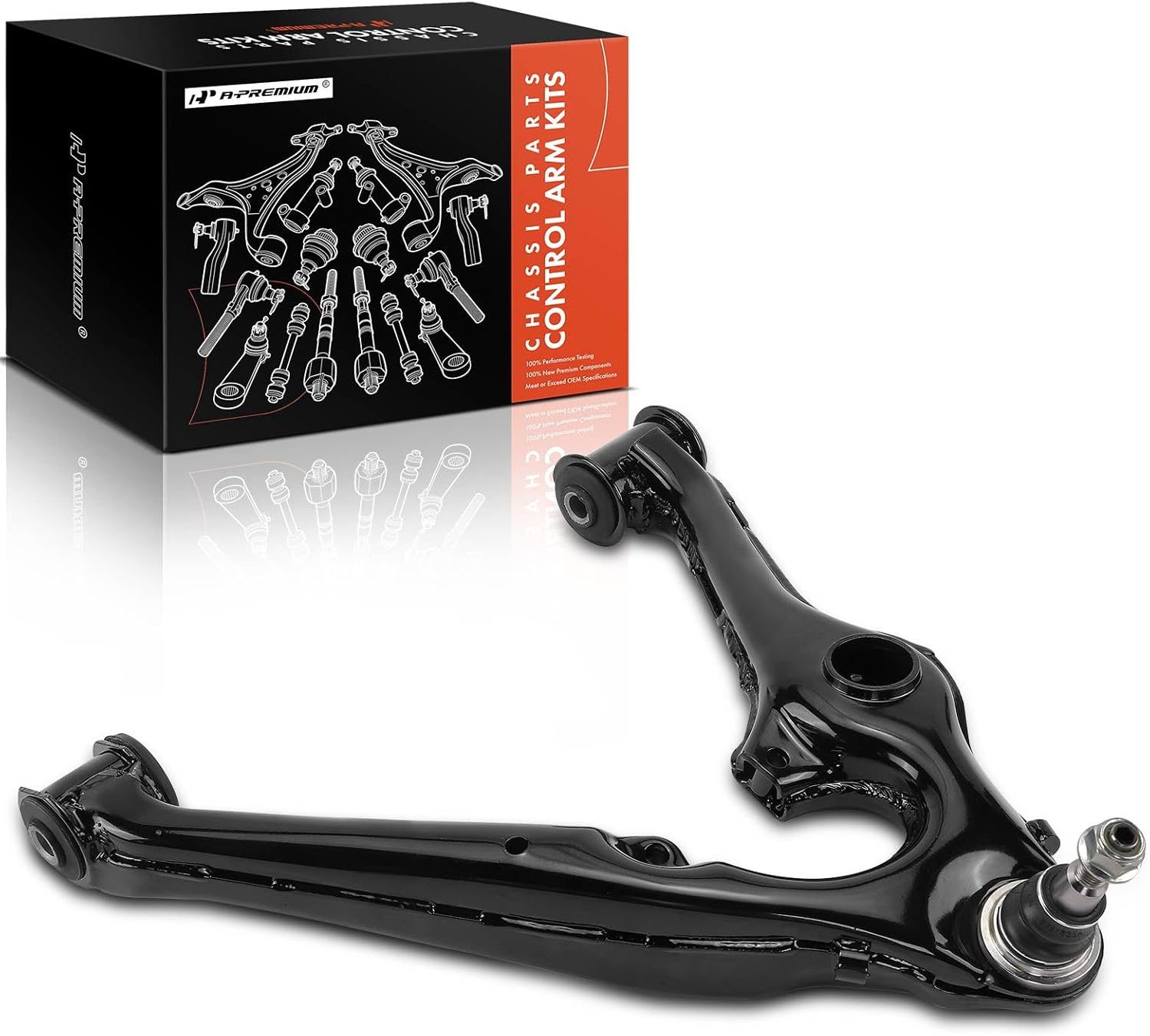 a-premium front right lower control arm, with ball joint, compatible with chevrolet silverado 1500, silverado 1500 ld, tahoe, suburban & gmc sierra 1500, sierra 1500 limited, yukon & cadillac escalade