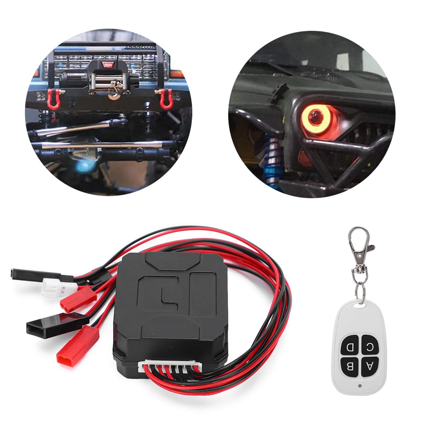 Télécommande de treuil sûr Pratique en métal et en Plastique, contrôleur de treuil sans Fil, Robuste pour Accessoire de Chenille à échelle 1:10 TRX4 KM2 RC