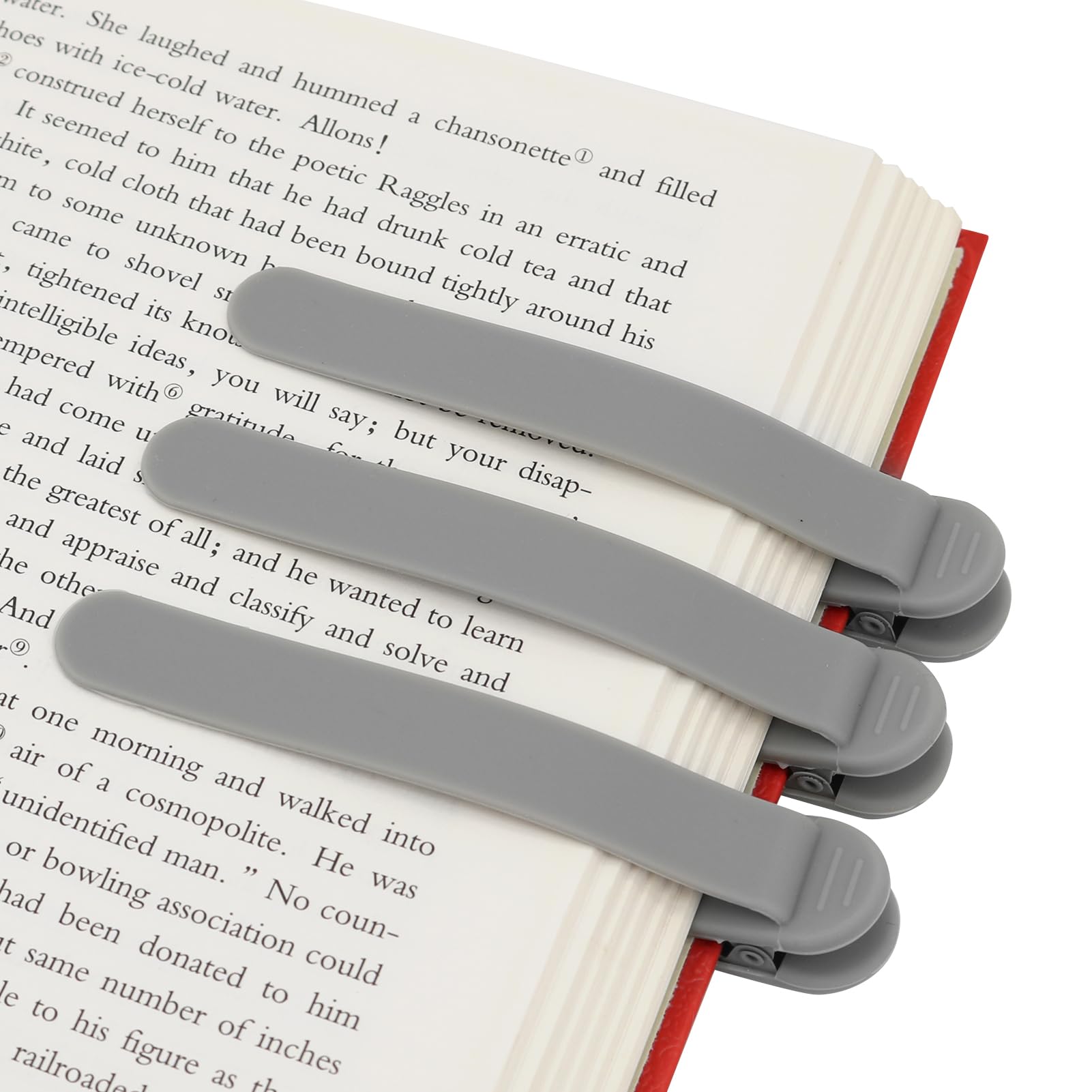 SMUK 3pcs Automatic Bookmarks for Reading Lovers, Cute Silicone Book Markers for Women, Men, Teen Girls - Book Mark Clip Keeper Reading Accessories Gifts â image 1