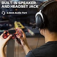 Vista 7 de 2 Pack Wireless Controller for PS4, LED Backlit Controllers for PS4/Pro/Slim, 1000mAh Battery, Double Shock 6-Axis Motion Sensor, Adjustable RGB