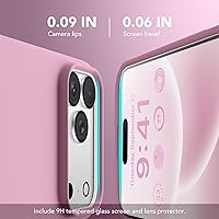 Vista 344 de GONEZ Funda de silicona para iPhone 15 Pro Max, compatible con Magsafe, protector de cámara + protector de pantalla, forro de microfibra suave Negro