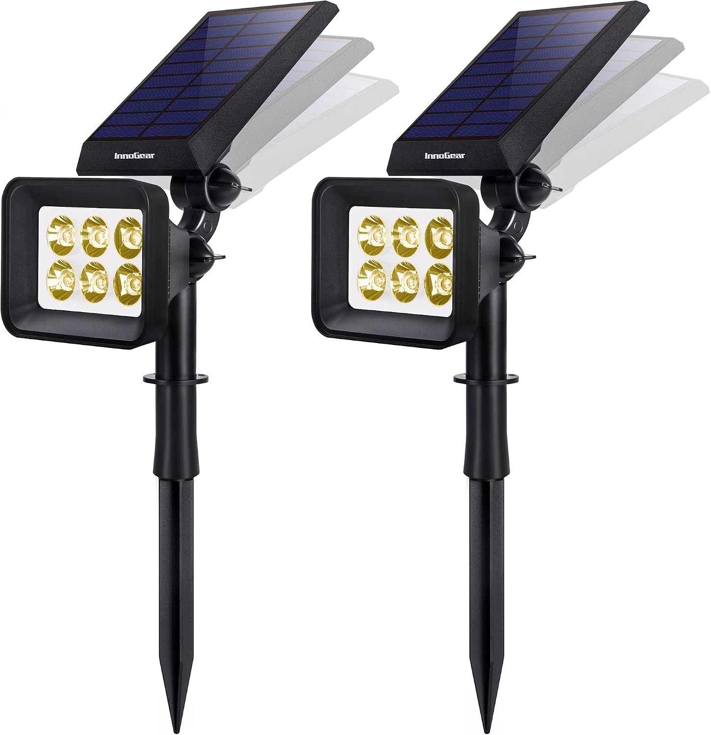 InnoGear Solar Lights Outdoor Garden, Solar Outdoor Lights Decorative Landscape Lighting Outdoor Lights Wall Mount Patio Lights Outdoor Waterproof Auto On/Off, Pack of 2 (Warm White)