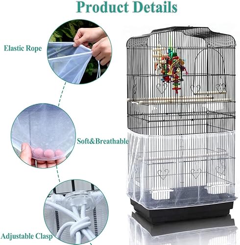ASOCEA Bird Cage Seed Cather,Universal Adjustable — lifestyle photo