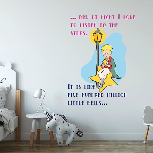 Decoración de pared para niños con cita de El Principito  Serie EGD X El Principito  Calcomanías de pared  Calcomanía de pared para bebé niña y niño