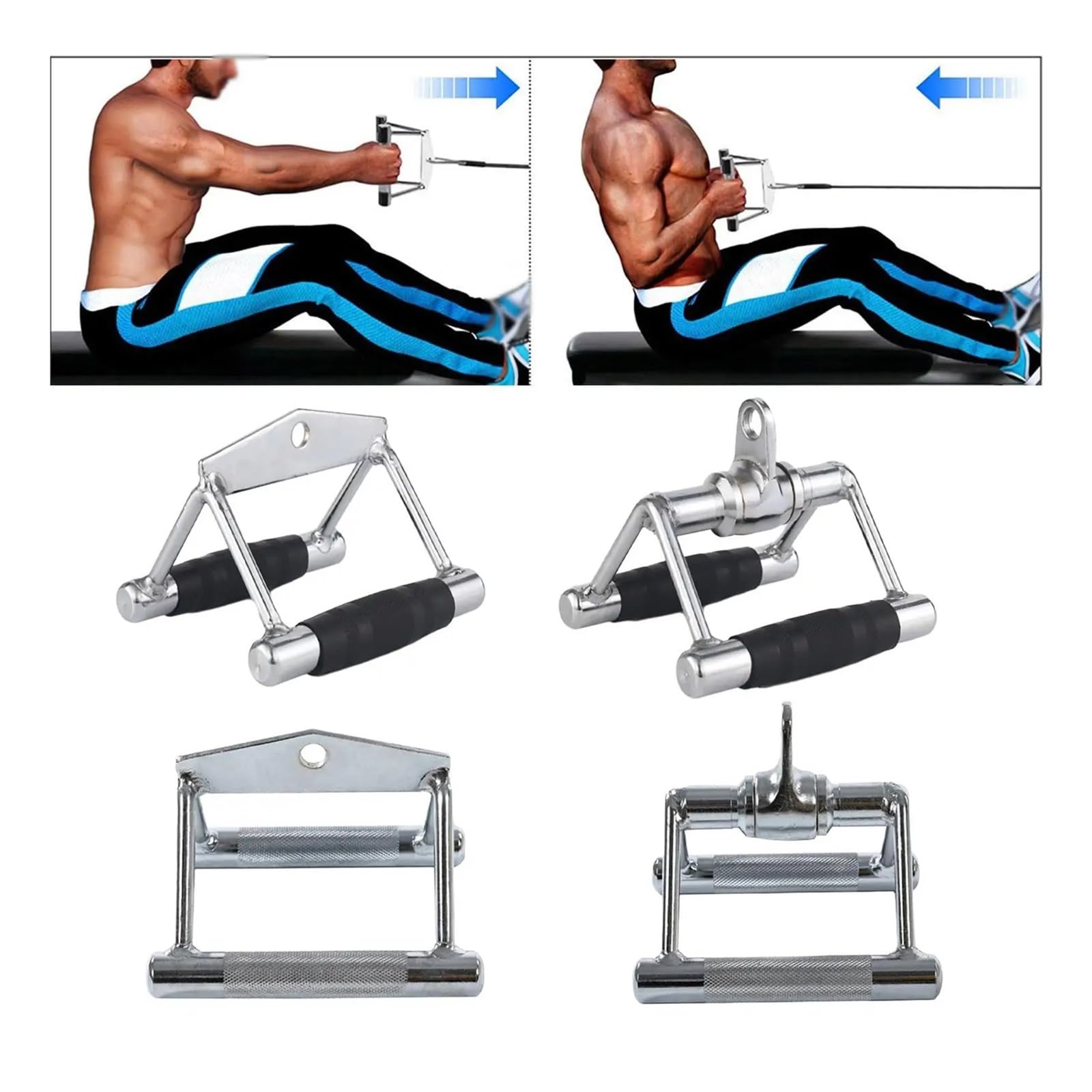 Barra per LAT Pull Down Maniglia a Doppia D, Attacco for Accessori for Macchine con Cavo a Barra Dritta, Barra a V for LAT Pull Down for Allenamento con i Pesi(Style C)