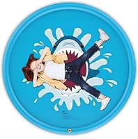 Vista 6 de Jasonwell - Alfombra de juego con aspersor de agua, juguetes inflables de exterior para bebés y niños pequeños, piscina infantil para patio trasero