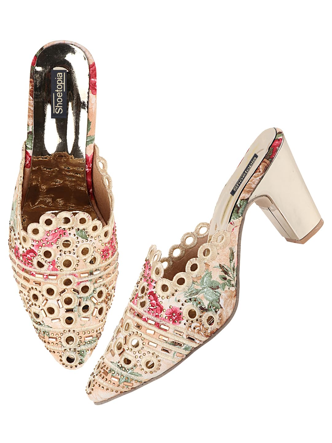 Shoetopia Women’s Heel-Bantu Heeled Sandal