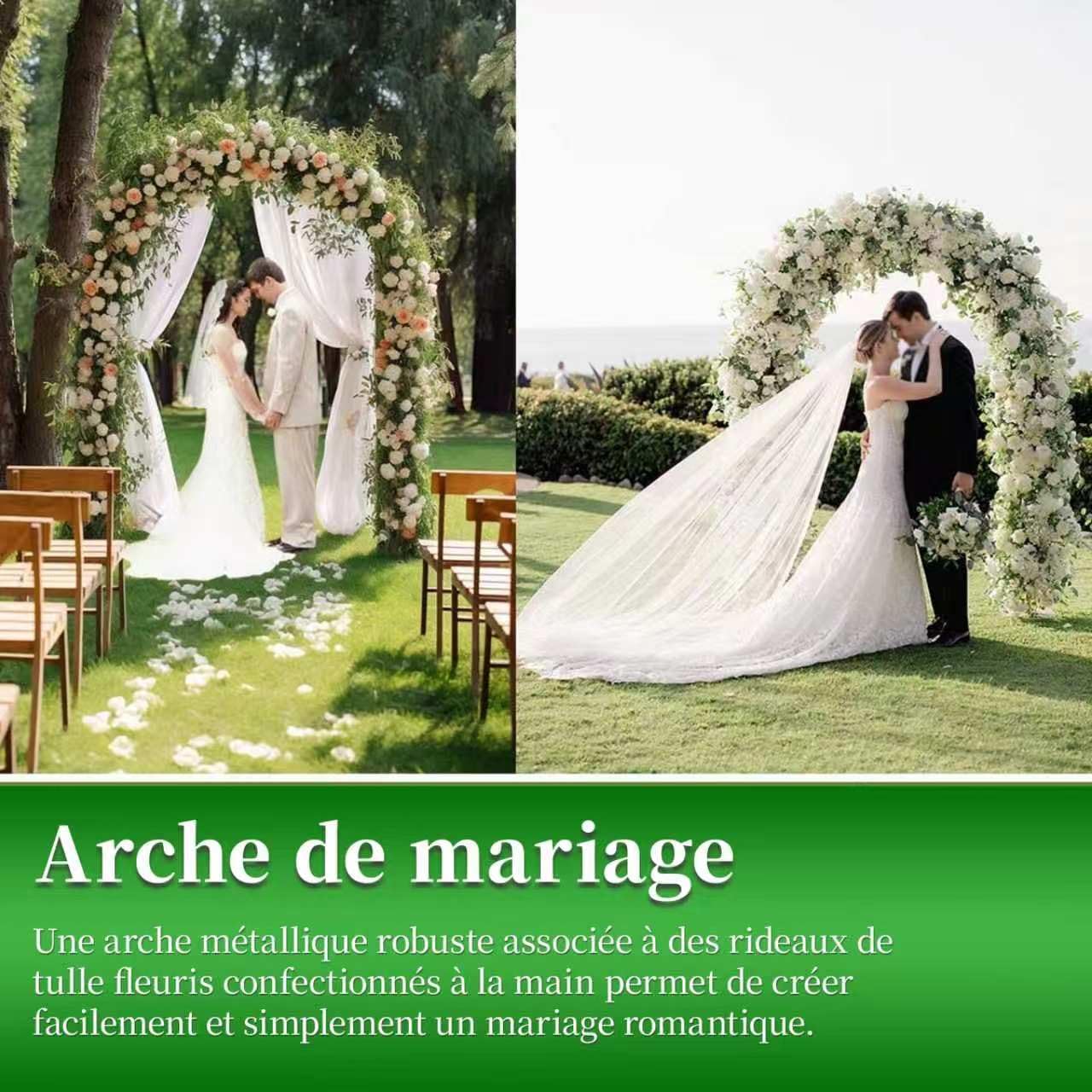 Arco da giardino 140 x 40 x 230 cm in ferro battuto per rose per piante rampicanti Ele Cerimony Det traliccio all'aperto per matrimoni ed eventi in giardino