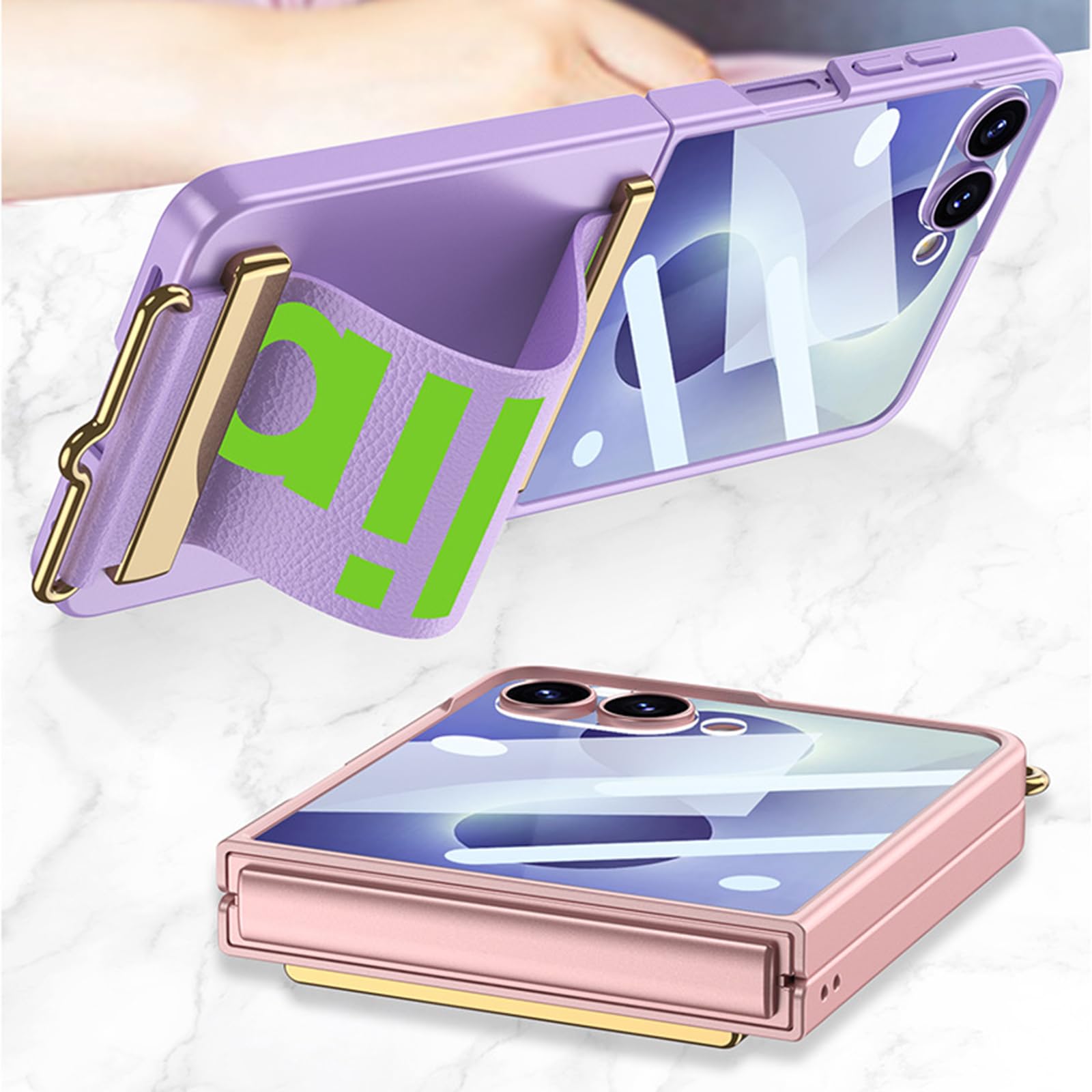 Funda para Samsung Galaxy Z Flip 8, Cristal Templado Pantalla Protección