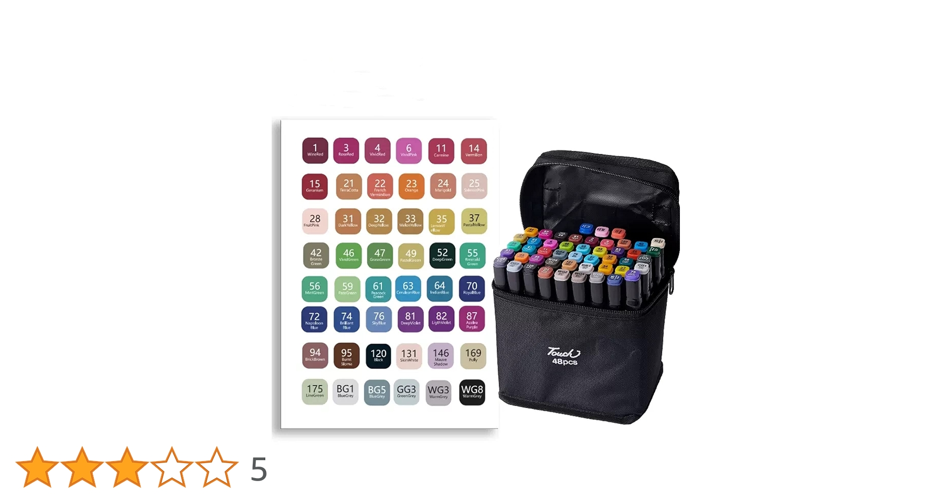 Amazon.co.jp: LIANGSHUAI マーカーペン カラーペン 48色