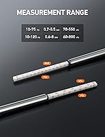 Vista 5 de AstroAI Manómetro de presión de neumáticos de lápiz, paquete de 2 (10-75 PSI, 10-120 PSI ± 2% de espacio), tapas de válvula con estuche, cuerpo