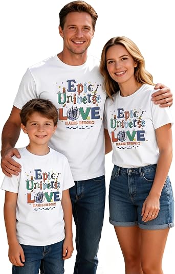 QLIPIN Theme Park Family Matching Shirt Vacation Family Matching Outfits Matching Shirts for Families Matching Family Shirts