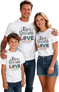 QLIPIN 테마 파크 가족 매칭 셔츠 휴가 가족 매칭 의상 가족을 위한 매칭 셔츠 가족 셔츠