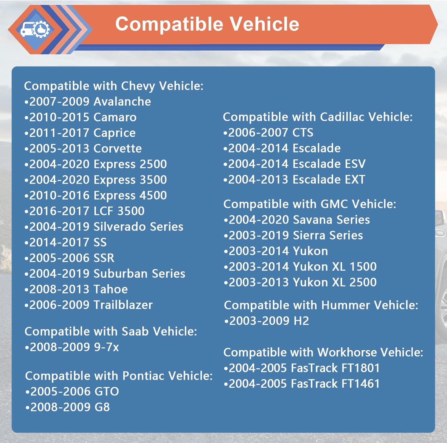 Head Gasket Compatible with Chevy Cadillac GMC Vehicle 2004-2020 Avalanche Camaro Express Silverado Suburban, 2004-2014 Escalade ESV EXT, 2003-2020 Savana Sierra Yukon XL 1500 2500, Replace#26192PT
