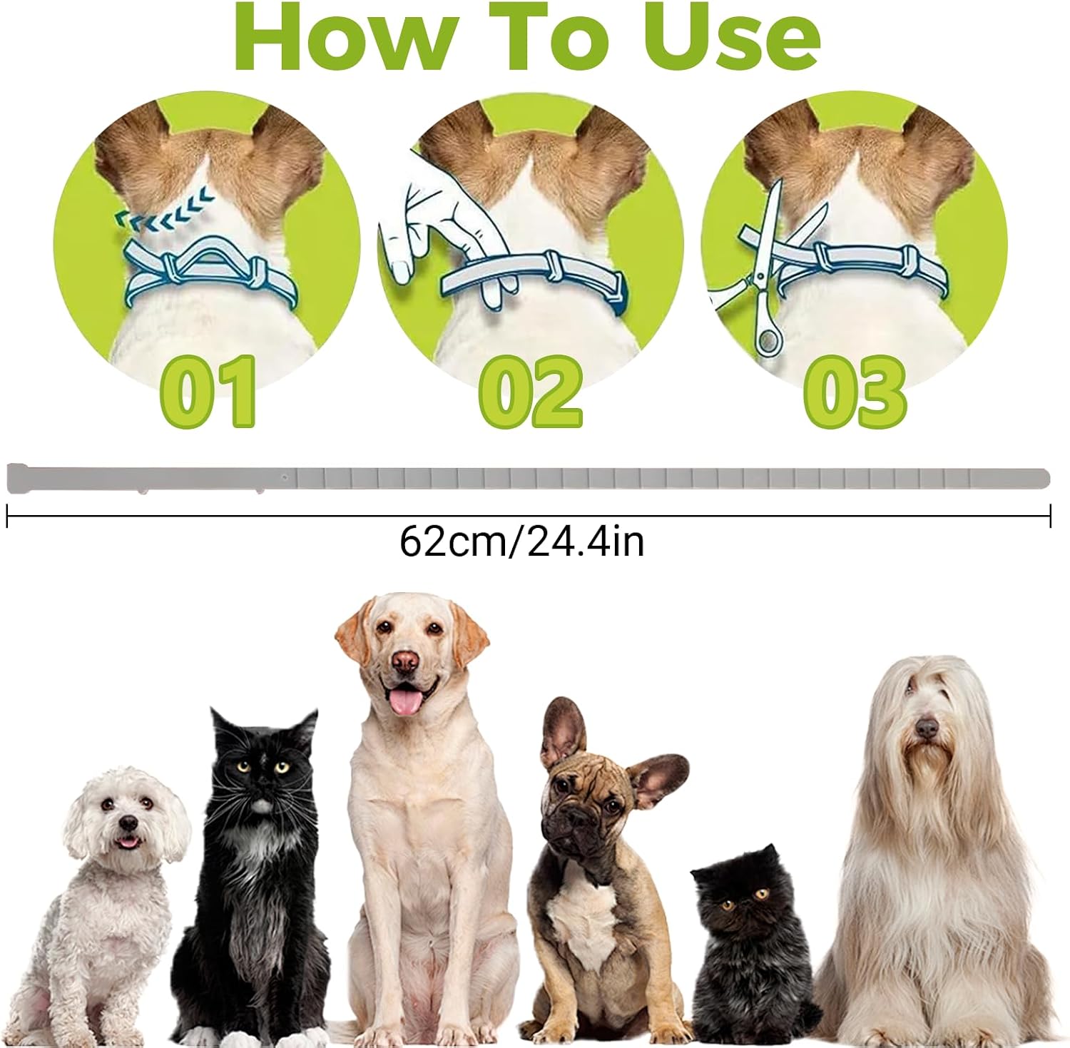 2-Pack Dog Collar with Natural Essential Oils – Waterproof, Adjustable Fit (63cm), Long-Lasting Protection for Dogs Over 7 Weeks - 6
