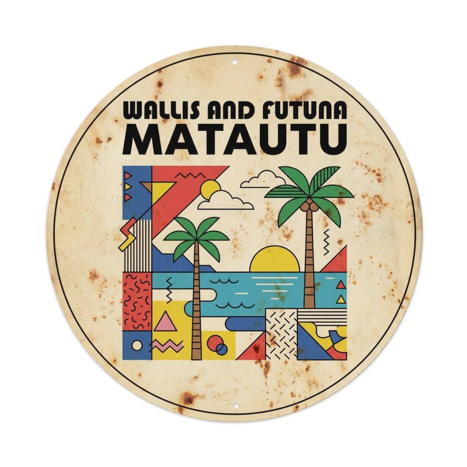 Pacific Beach Wallis And Futuna Matawutu Beaches South Metal Tin Sign