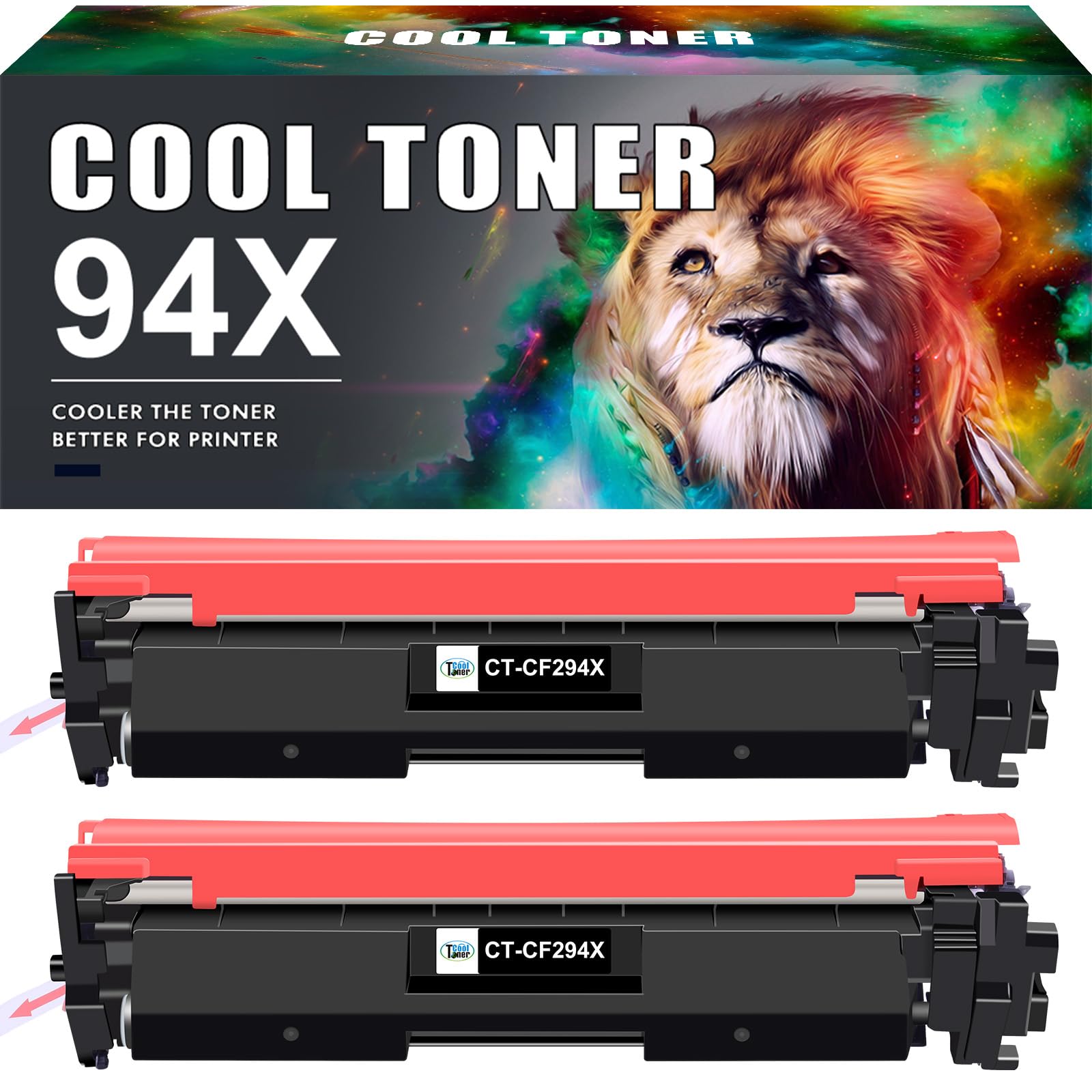 Cool Toner Kompatibel Tonerkartusche als Ersatz für HP 94X 94A CF294X CF294A Laserjet Pro MFP M148dw M148fdw M149fdw M118dw M148 M149 M118 (Schwarz, 2er-Pack)
