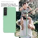 YATWIN Silicone Back Case for Samsung Galaxy S22 Plus, Soft-Touch Phone Back Cover for Samsung Galaxy S22 Plus - Link Cyan gallery image