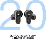 Skullcandy Dime 3 in-Ear Wireless Earbuds, 20 Hr Battery, Microphone, Works with iPhone Android and Bluetooth Devices - Black