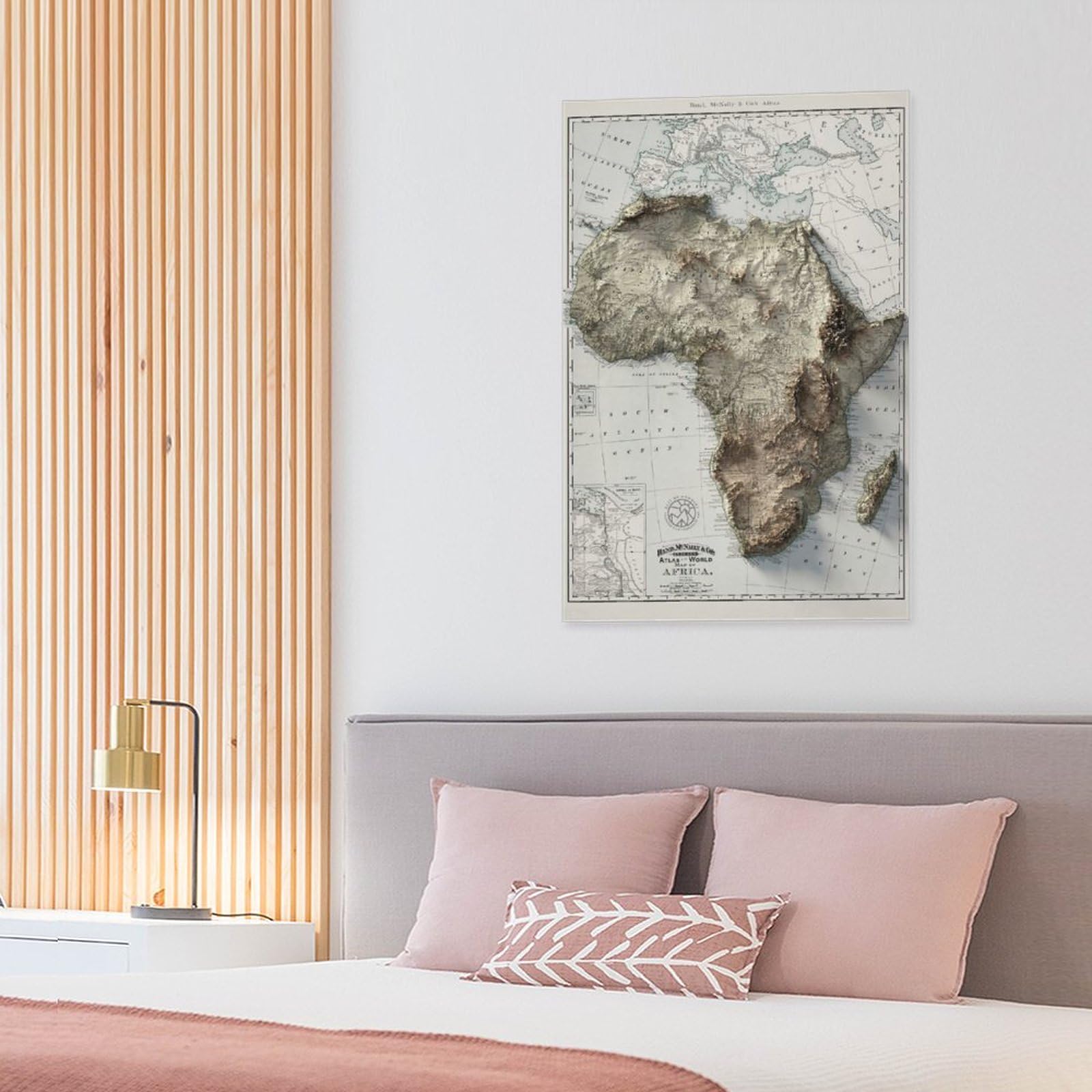 Amazon.co.jp: 絵画 アフリカの古い地図インテリア 絵画 立体