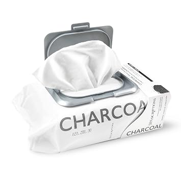 SpaScriptions Charcoal Cleansing Facial Wipes - Deep Cleansing, Purifying, Makeup Remover Wipes for Pore Cleansing, Impurities & Oil Control, Daily Use Face Wipes for All Skin Types, 1-Pack (60ct)