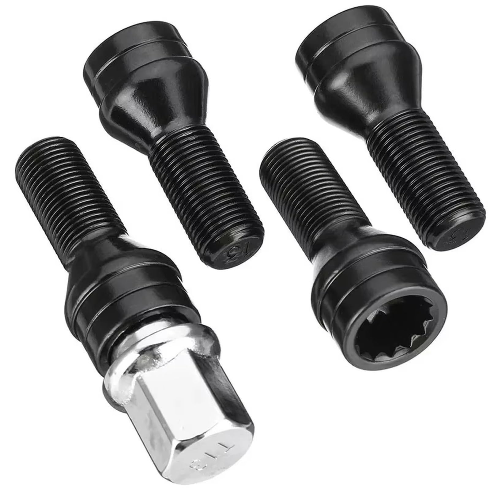 Bulloni ruota auto Compatibile Con BMW Per 5 Series Saloon F10 2010 Set Da 4 Dadi Per Cerchi In Lega Con Rondella Conica Ricambi Auto OEM: 36136776076