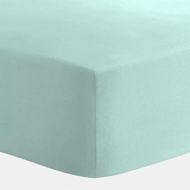 GlampTex (tm) Bed Sheets Fitted Sheet Luxury Bedding Sheet Single Double King Super King (Double, Mint)