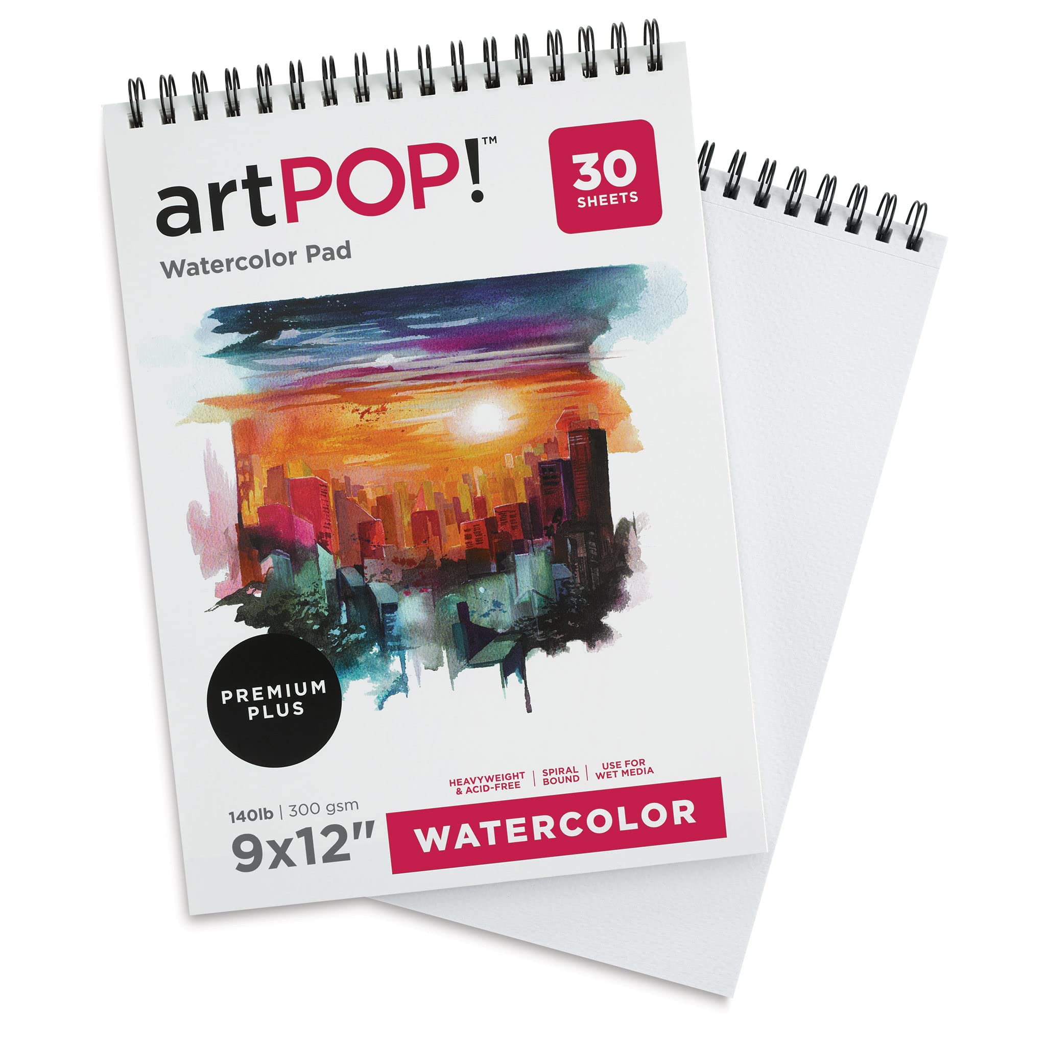 artPOP! Watercolor Paper Pads, 2-Pack, 9