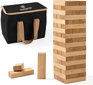 Giant Stacking Tower Game Over 5 FT - Premium Wooden Blocks Stacking Tow...