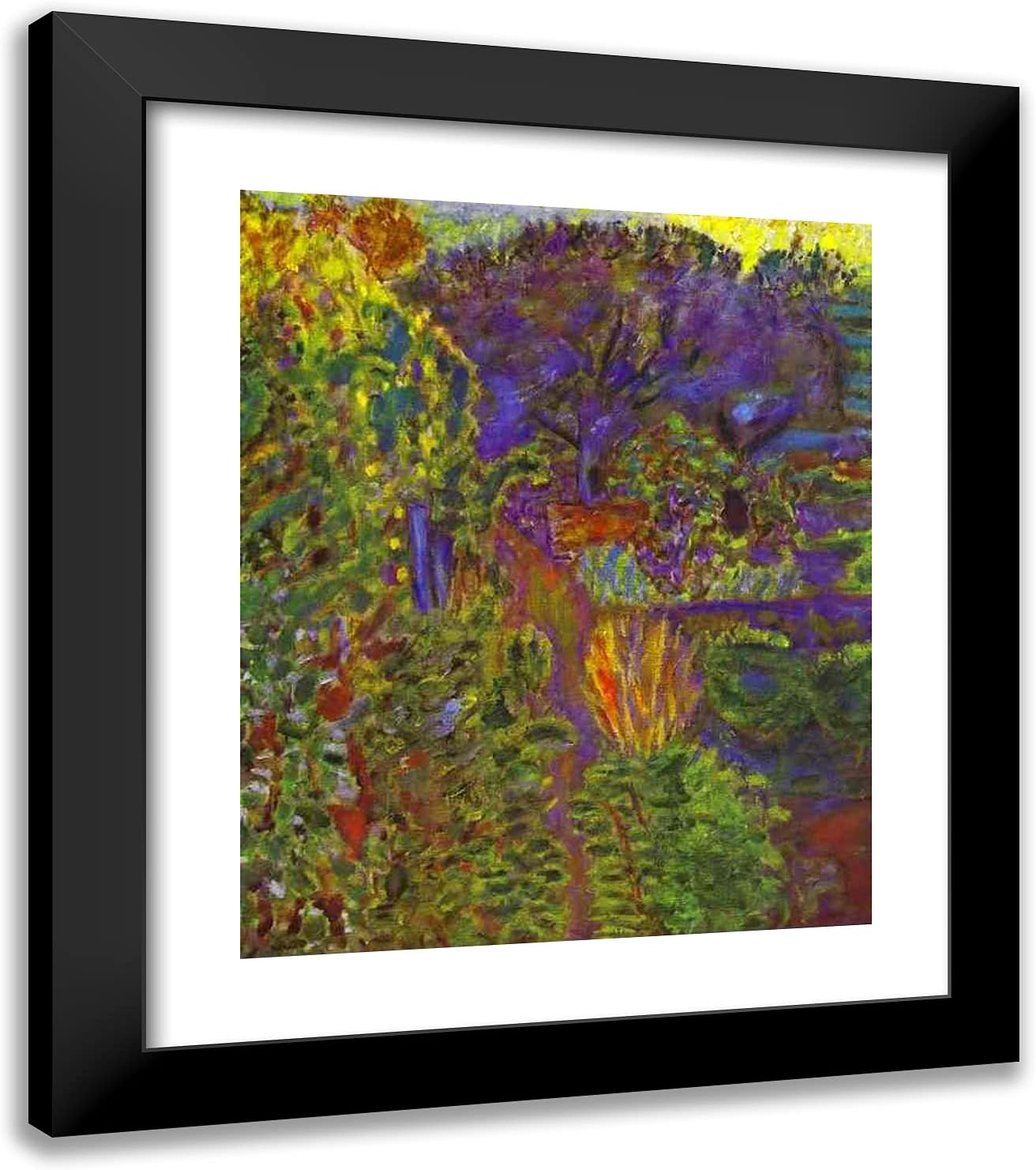 ArtDirect Bonnard, Pierre 20x23 Gold Ornate Framed Art Print with Double Matting Titled: Garden at Midday