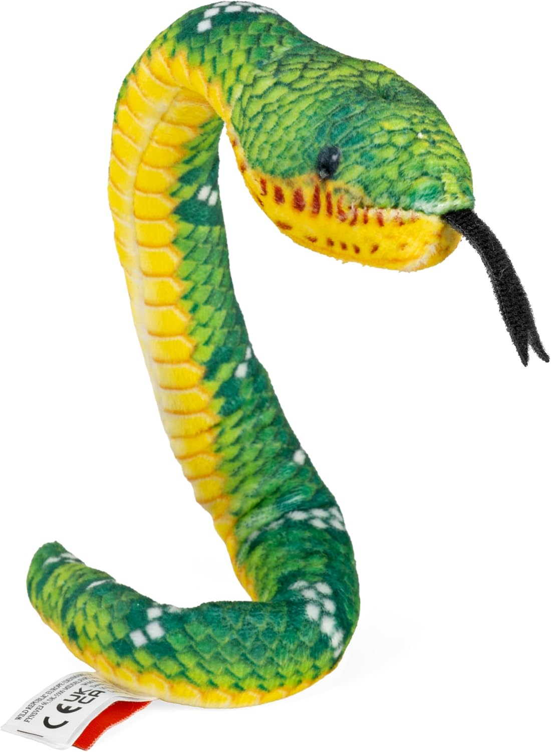 Wild Republic Coilkins Emerald Tree Boa Stuffed Animal - 12"
